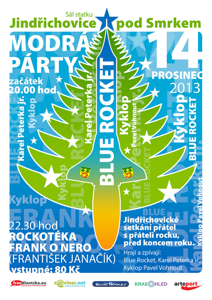 Modrá párty na statku v Jindřichovicích pod Smrkem 1 plakat_modra_party_002_web