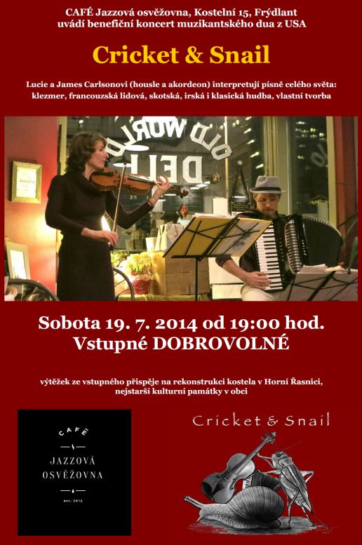 Pozvánka na koncert Cricket and Snail 1 0001