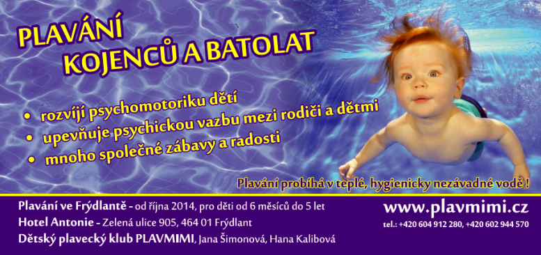 Od října v Antonii plavání pro naše nejmenší 1 001