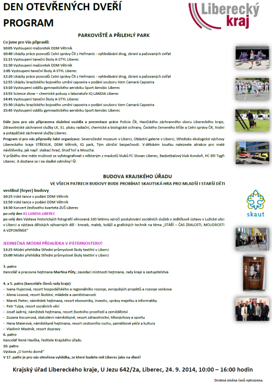 Sídlo Libereckého kraje otevře své dveře dětem i dospělým ve středu 24. září 2 001