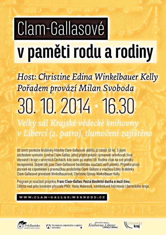 Clam-Gallasové v paměti rodu a rodiny a vernisáž výstavy Franz Clam-Gallas: Pocta šlechtici ducha a muži činu 1 0001