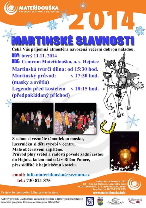 V úterý 11. 11. dorazí do Hejnic Svatý Martin 1 01