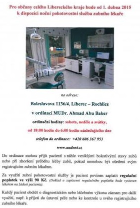 Noční pohotovostní služba Libereckého kraje 1 00000000001