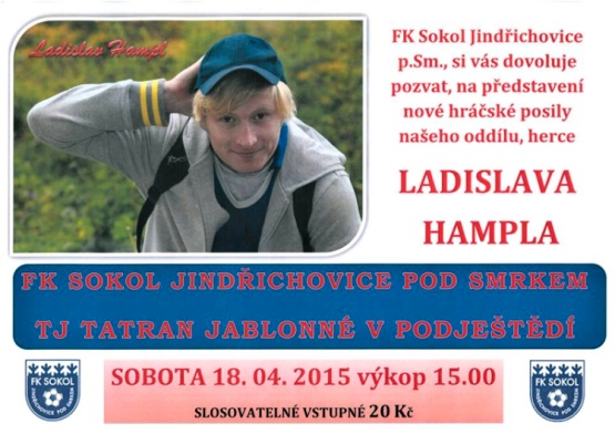 Pozor změna času výkopu! – FK Sokol Jindřichovice pod Smrkem Vás zve na představení nové hráčské posily