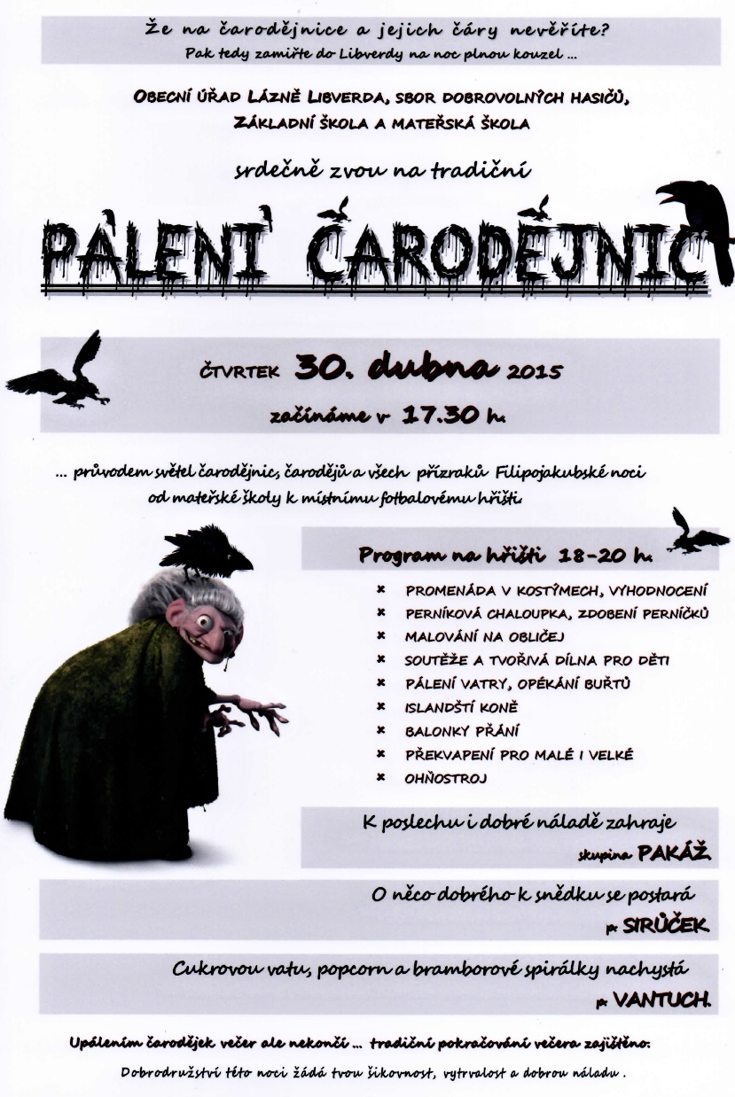 Pálení čarodějnic v Lázních Libverda