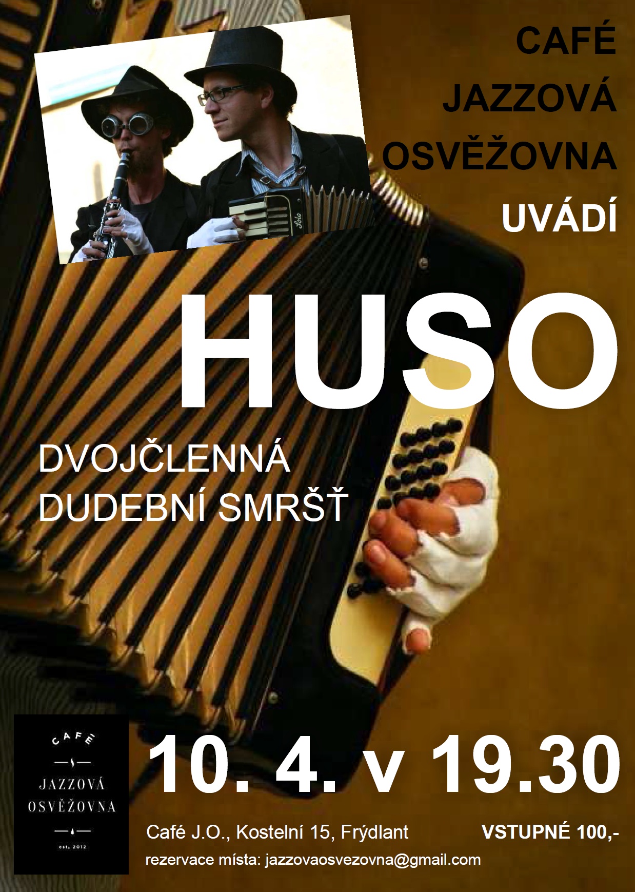 Plus 5 Pozvánka na koncert hudebního dua HUSO