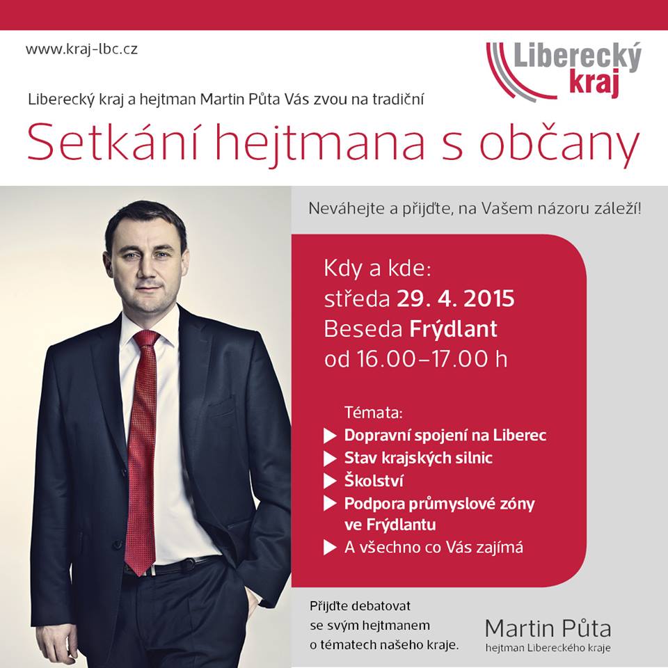 Setkání hejtmana s občany ve Frýdlantu