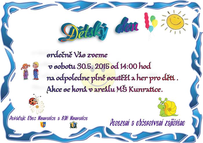 Kalendář akcí na Frýdlantsku a v okolí 53 Dětský den v Kunraticích