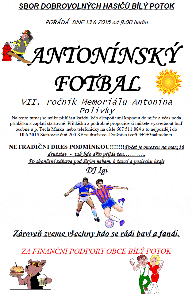 Antonínský fotbal – VII. ročník Memoriálu Antonína Polívky