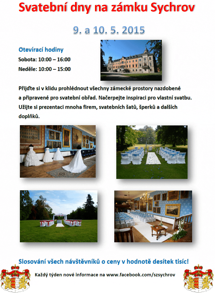 Svatební dny na zámku Sychrov