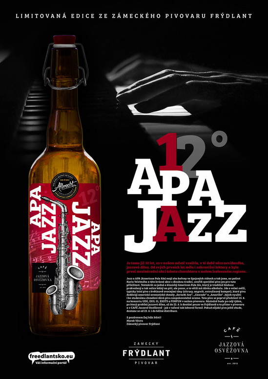 APA JAZZ 12° to je limitovaná edice piva z frýdlantského pivovaru