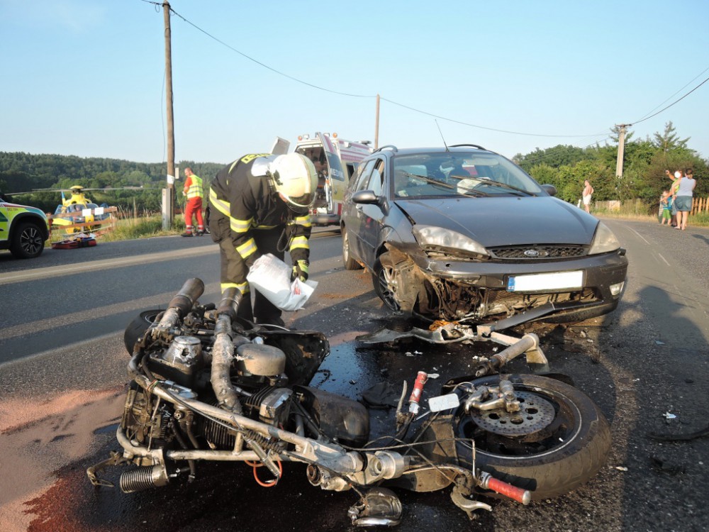 Do statistik přibyla trojice vážných nehod motorkářů