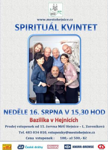 Do Hejnic dorazí Spirituál kvintet