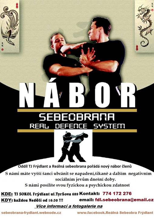 Oddíl TJ Frýdlant a Reálná sebeobrana pořádá nový nábor členů