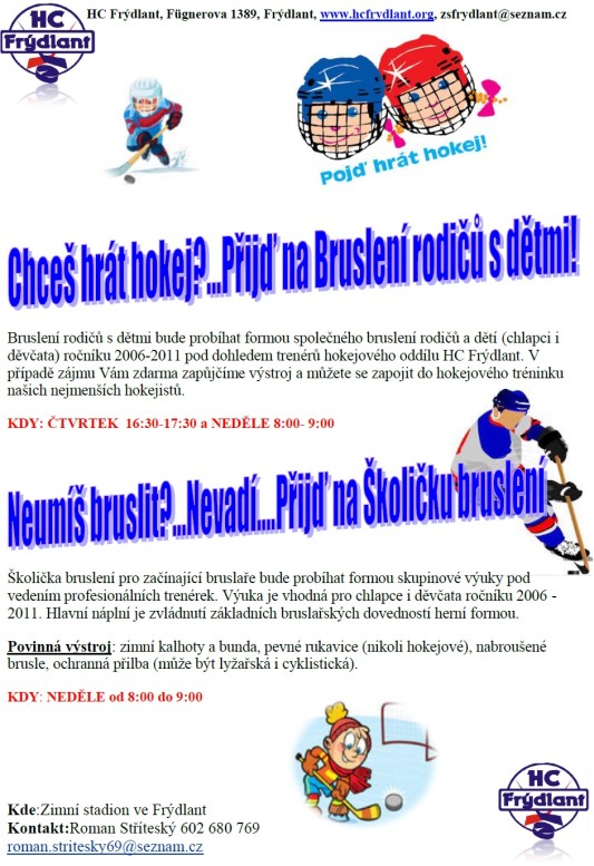 Bruslení s rodiči a nábor do školičky bruslení - pozor změna času! 1 01