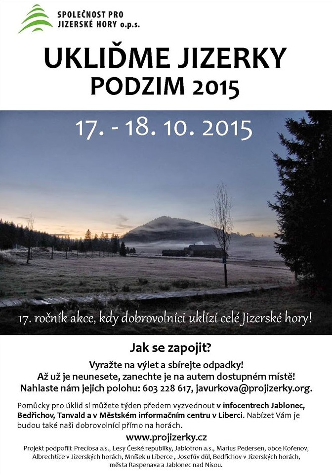 Ukliďme Jizerky – podzim 2015