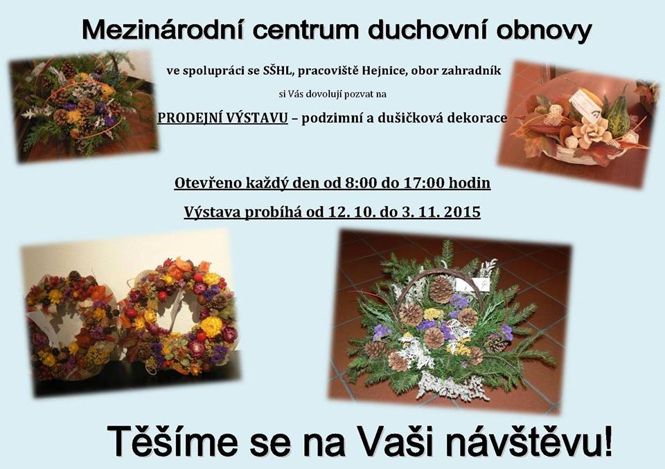 Prodejní výstava – podzimní a dušičková dekorace
