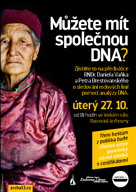 Pozvánka na přednášku o sledování rodových linií pomocí analýzy DNA