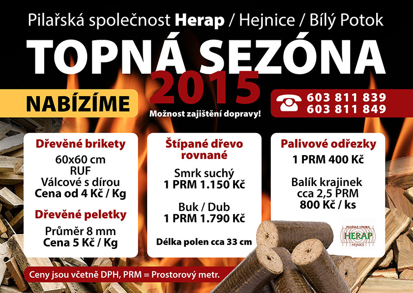 Nabídka palivového dřeva