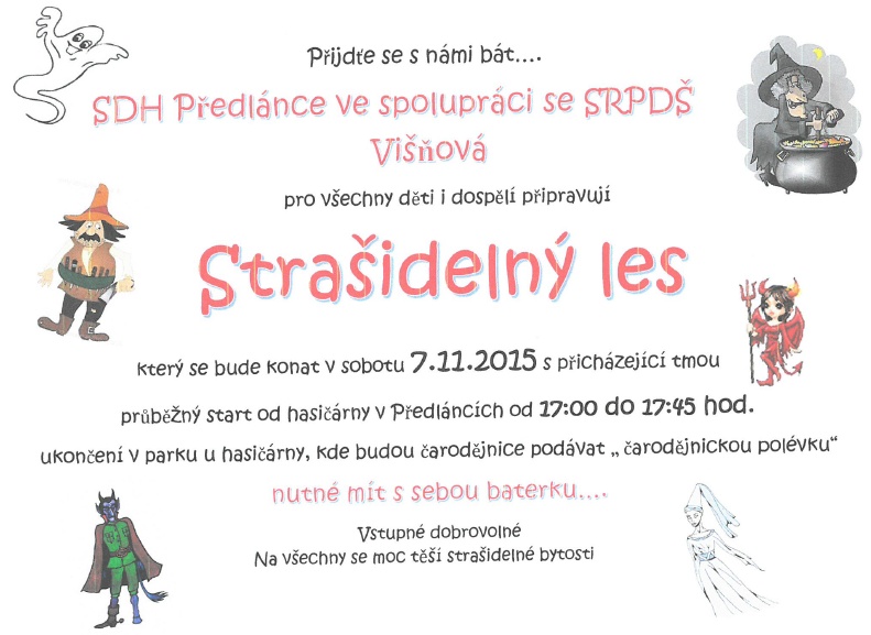 Plus 14 „STRAŠIDELNÝ LES“ aneb přijďte se s námi bát……