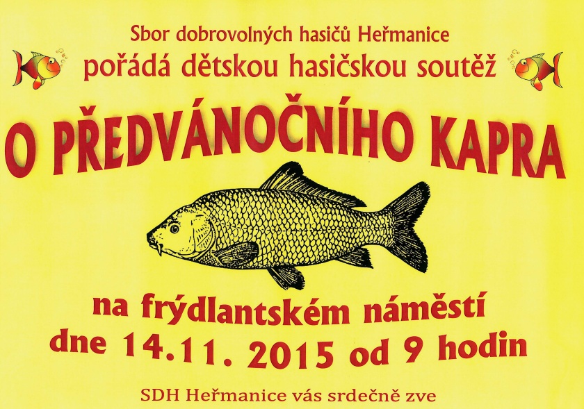 Dětská hasičská soutěž O předvánočního kapra