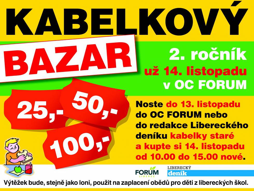 Kabelkový bazar pomůže dětem, které si nemohou dovolit obědy