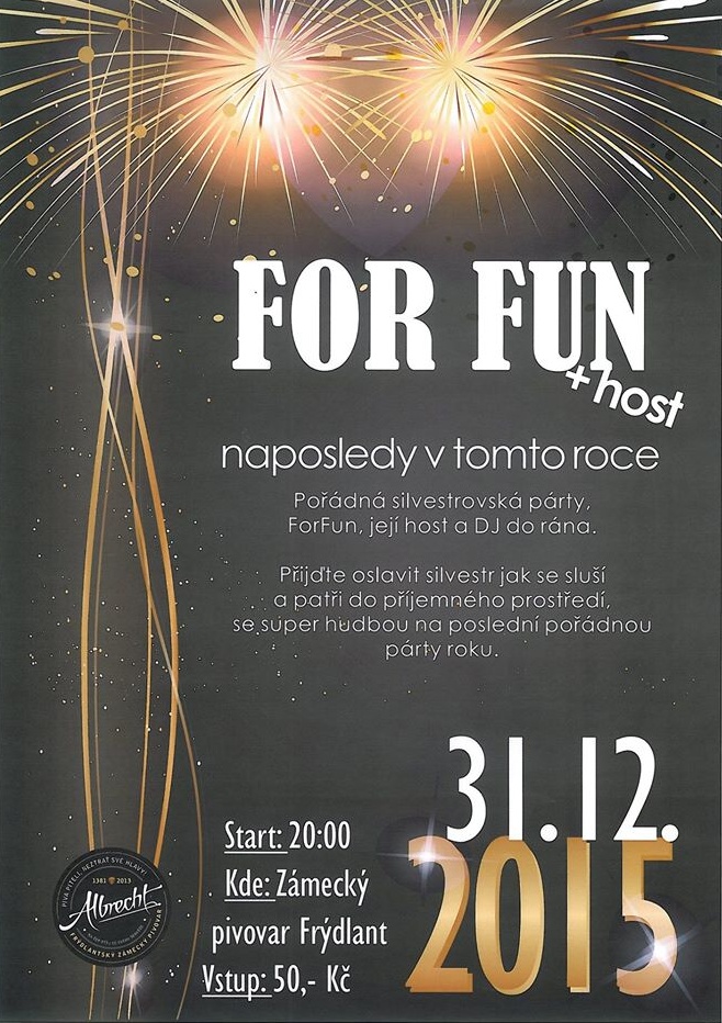 Silvestrovská párty v Zámeckém pivovaru Frýdlant