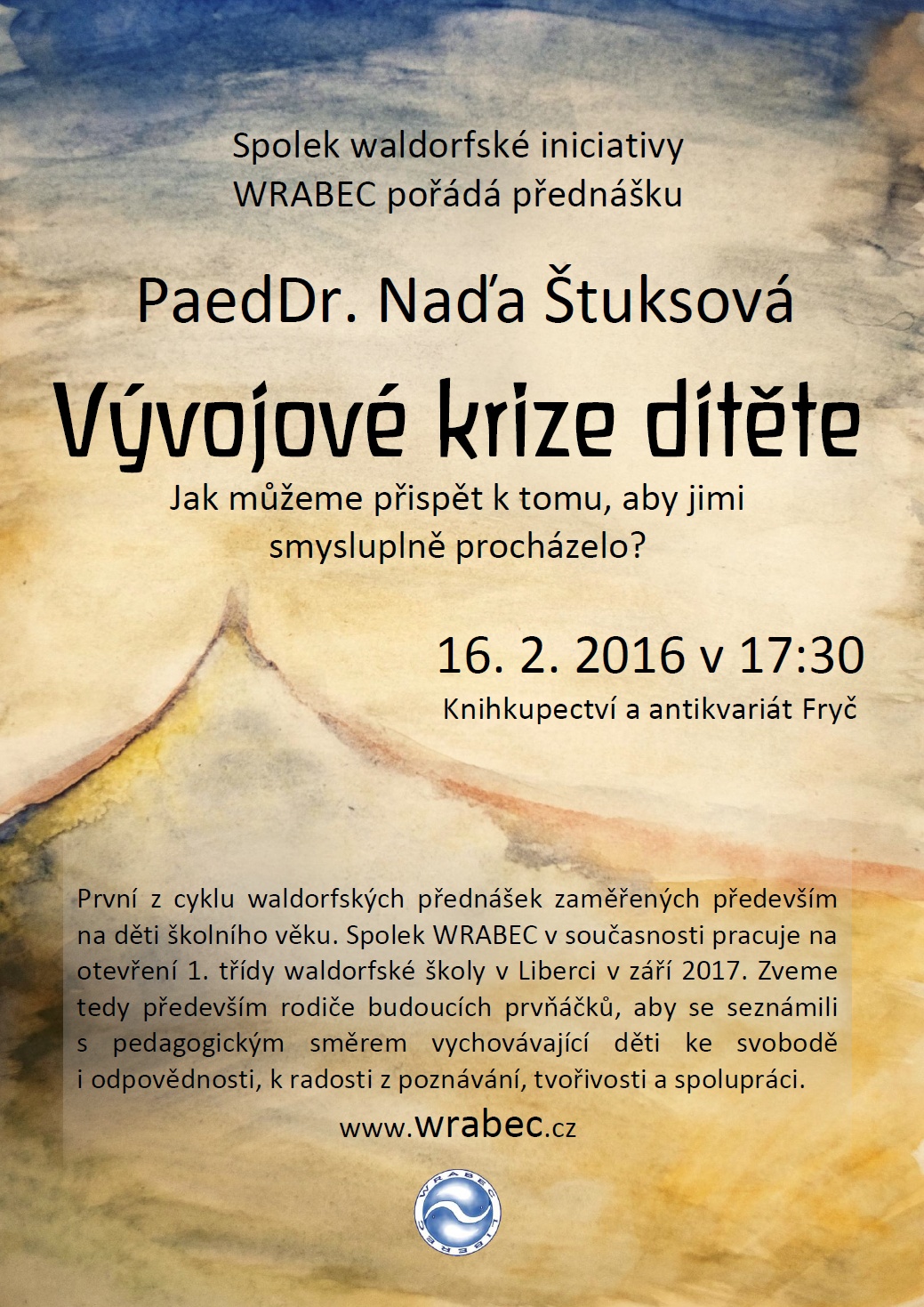 Pozvánka na přednášku – Vývojové krize dítěte