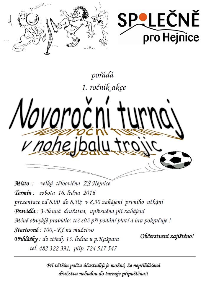 Novoroční turnaj v nohejbalu trojic