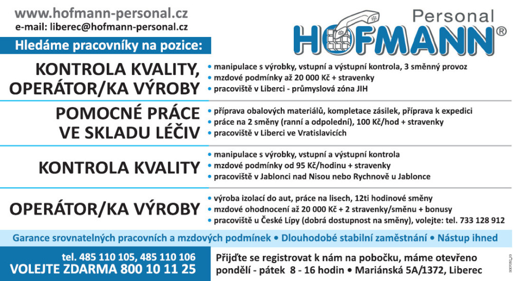 Hledáme pracovníky na pozice KONTROLA KVALITY, OPERÁTOR/KA VÝROBY a POMOCNÉ PRÁCE VE SKLADU LÉČIV 1 2016-02-01_145741