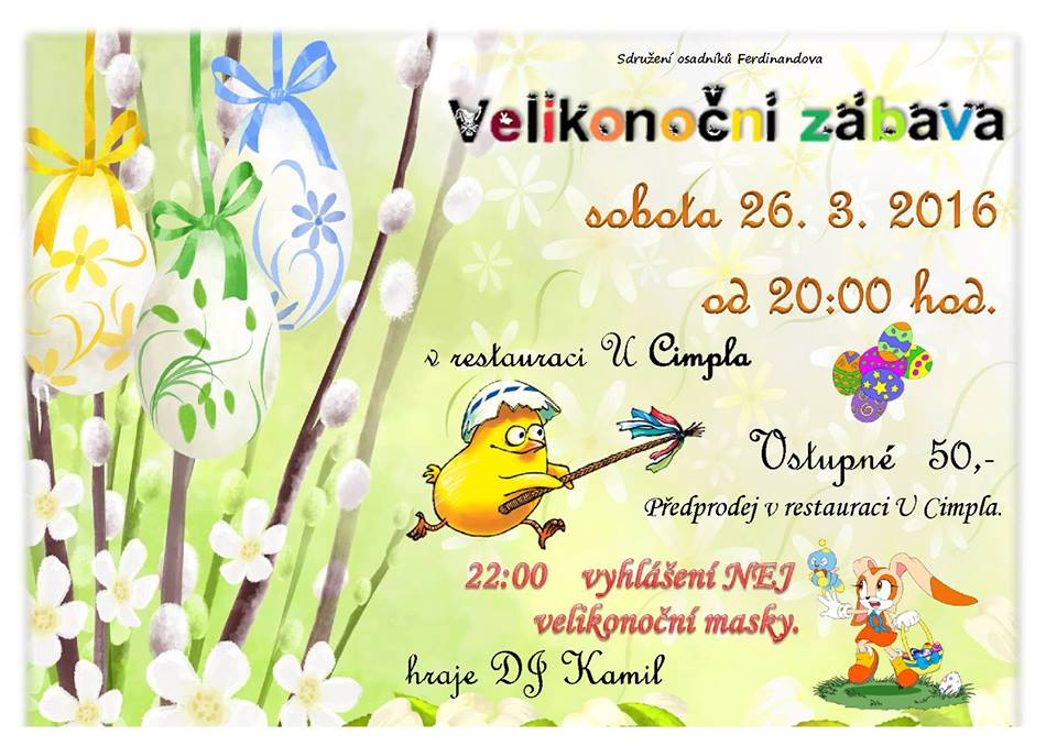 Pozvánka na Velikonoční zábavu
