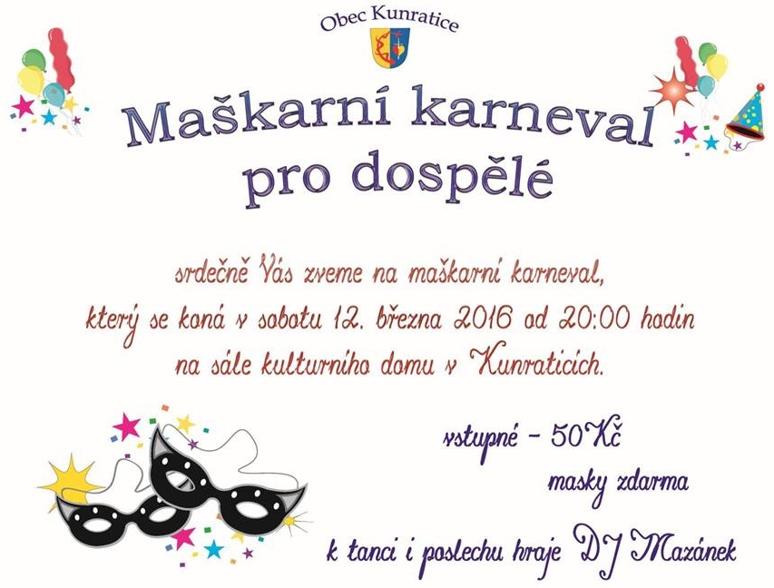 Maškarní karneval pro dospělé