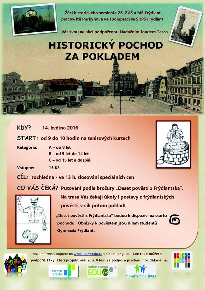 Jedna extra třída úspěšně ukončila svůj projekt a druhá už zve na „Historický pochod za pokladem“ 2 015