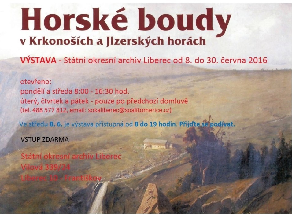 Na dni otevřených dveří v libereckém archivu zahájí výstavu o horských boudách Jizerek i Krkonoš 2 archiv
