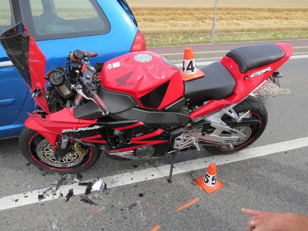 Během tří hodin čtyři nehody motorkářů