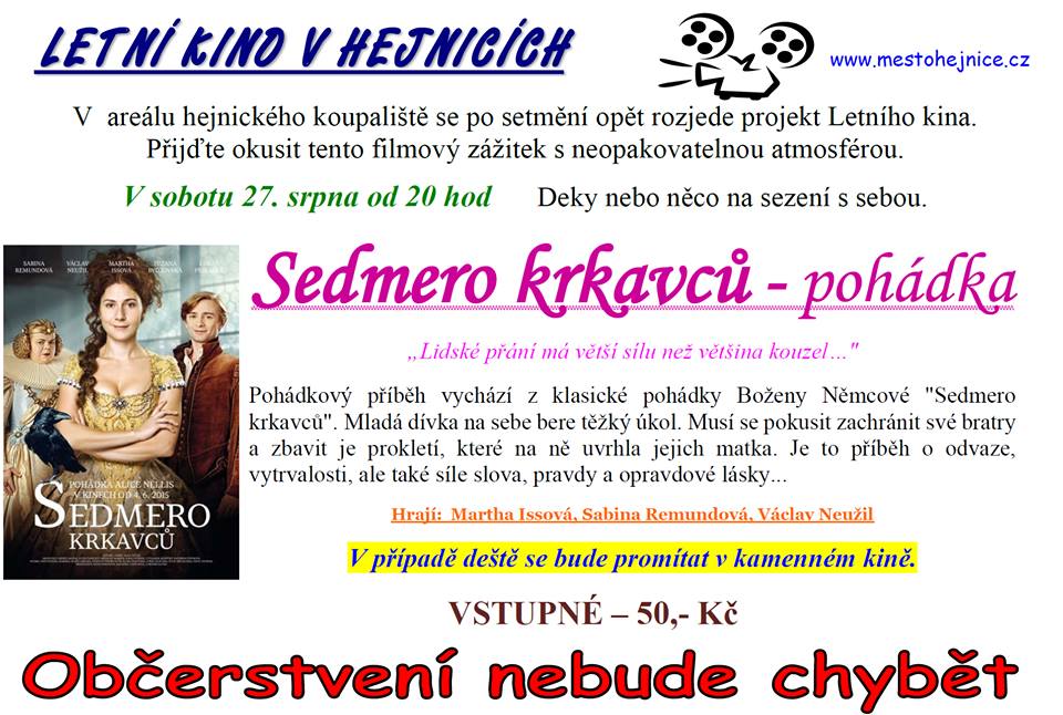 Sobotní letní kino nabídne pohádku 1 01