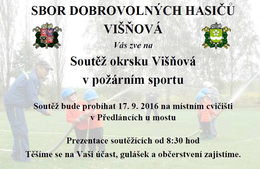 Soutěž okrsku Višňová v požárním sportu