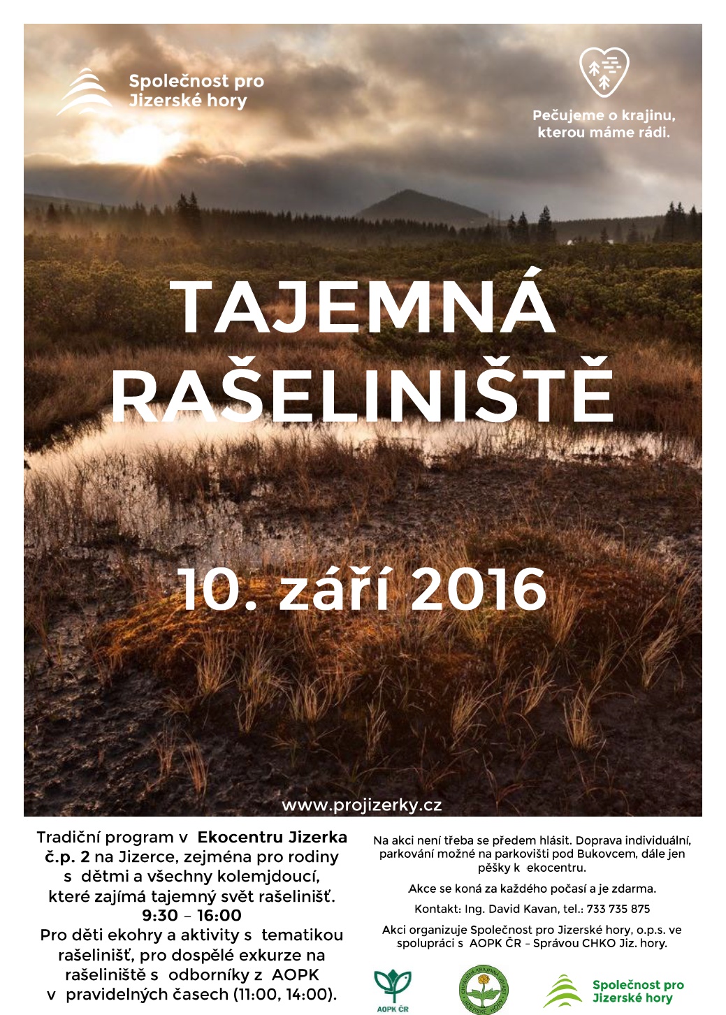 Akce Tajemná rašeliniště zve malé i velké k poznání i pobavení