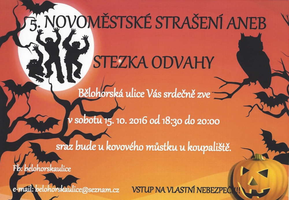 5. novoměstké strašení aneb stezka odvahy