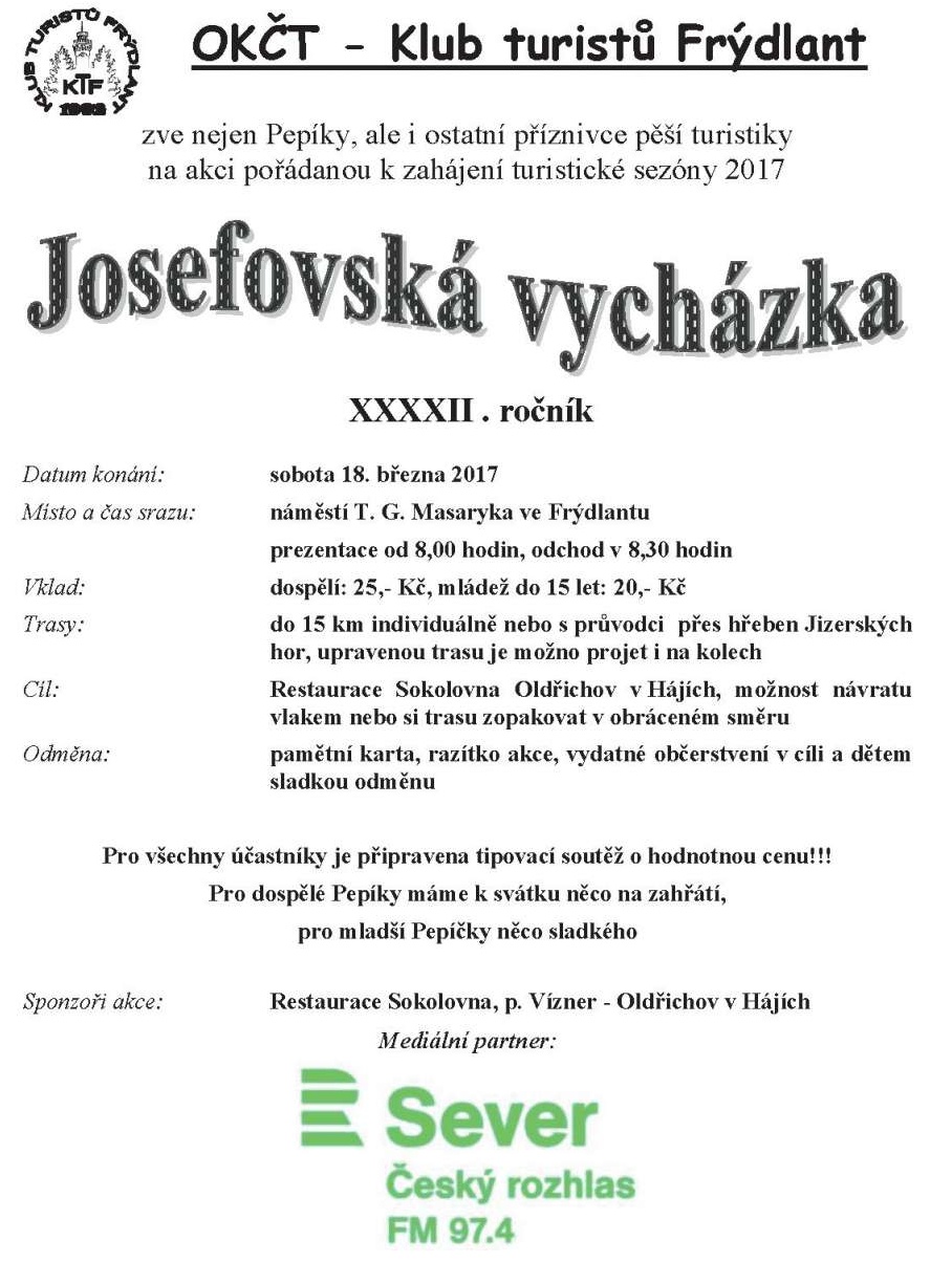 Pozvánka na Josefovskou vycházku
