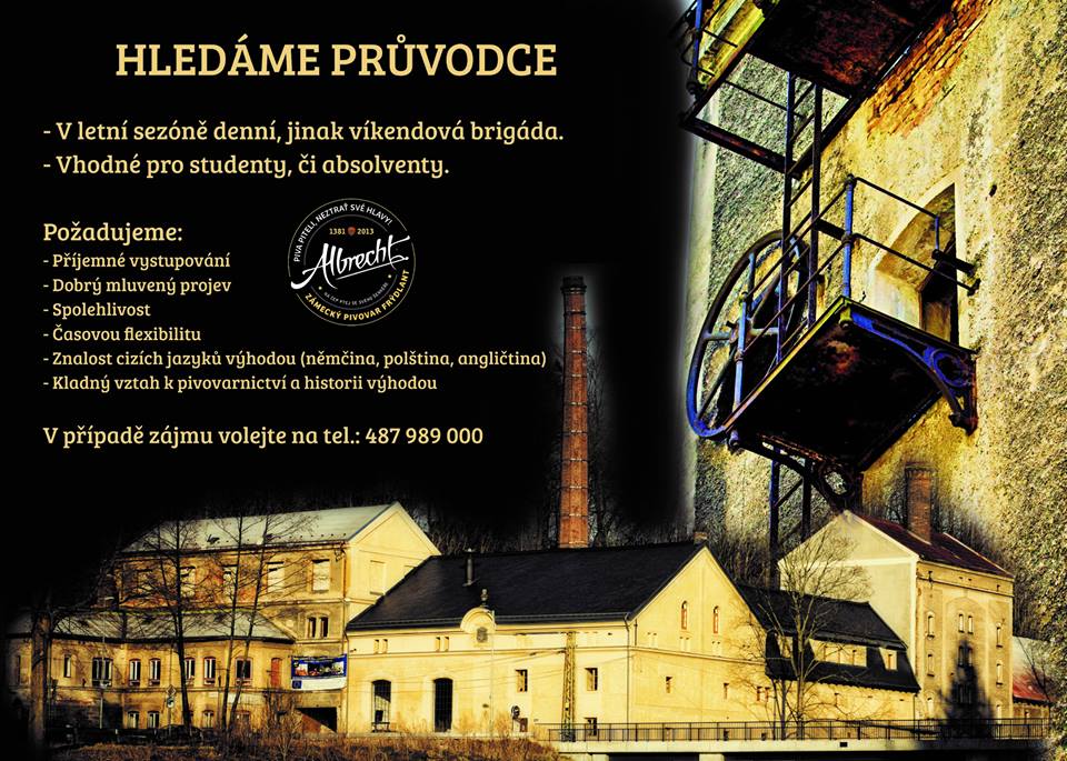 Zámecký pivovar hledá průvodce