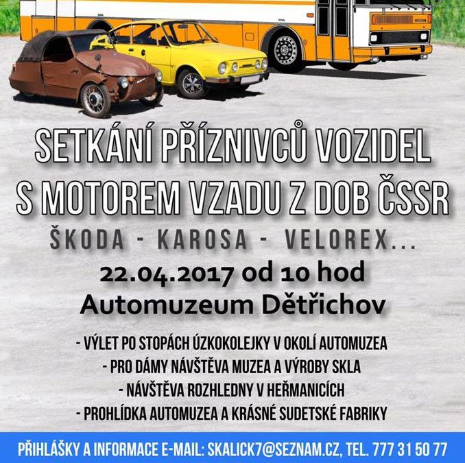 Setkání příznivců vozidel s motorem vzadu z dob ČSSR