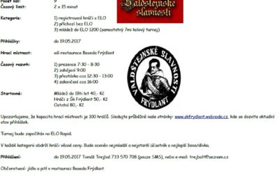 Potraviny Měděnka Hejnice 62 Pozvánka na šachový turnaj „Memoriál Josefa Dřevínka“