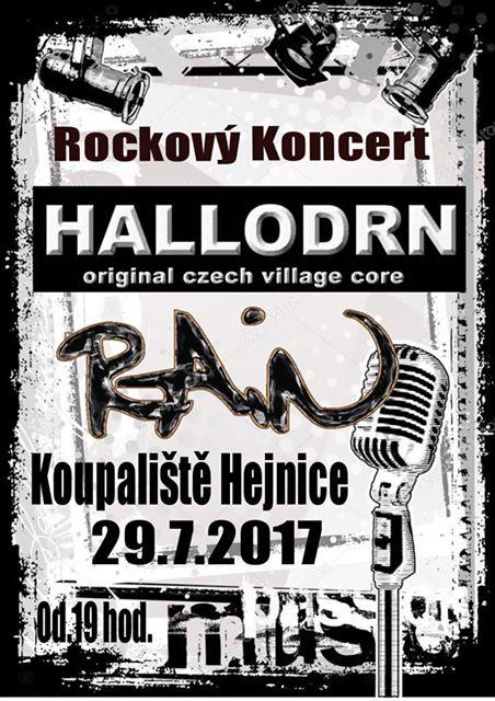 Pozvánka na rockový koncert do Hejnic
