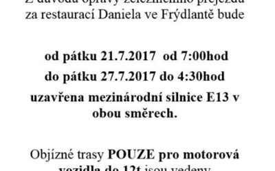 Plus 6 Úplná uzavírka železniční přejezdu