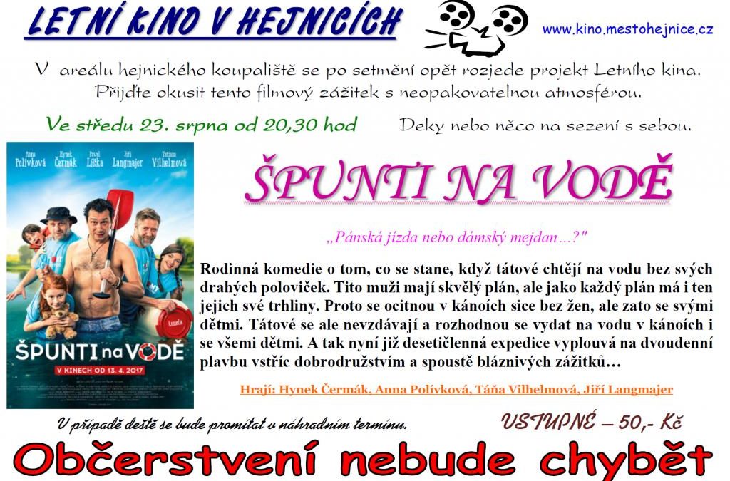 Mimořádně letní kino tuto středu