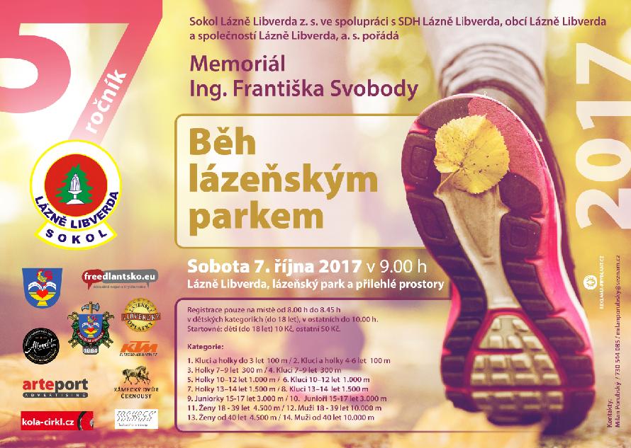 Běh lázeňským parkem 2017 – Memoriál Ing. Františka Svobody