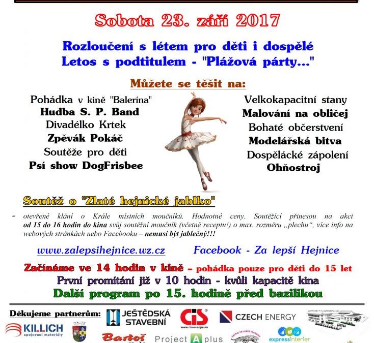 Hejnické Babí léto bude ve znamení pláže