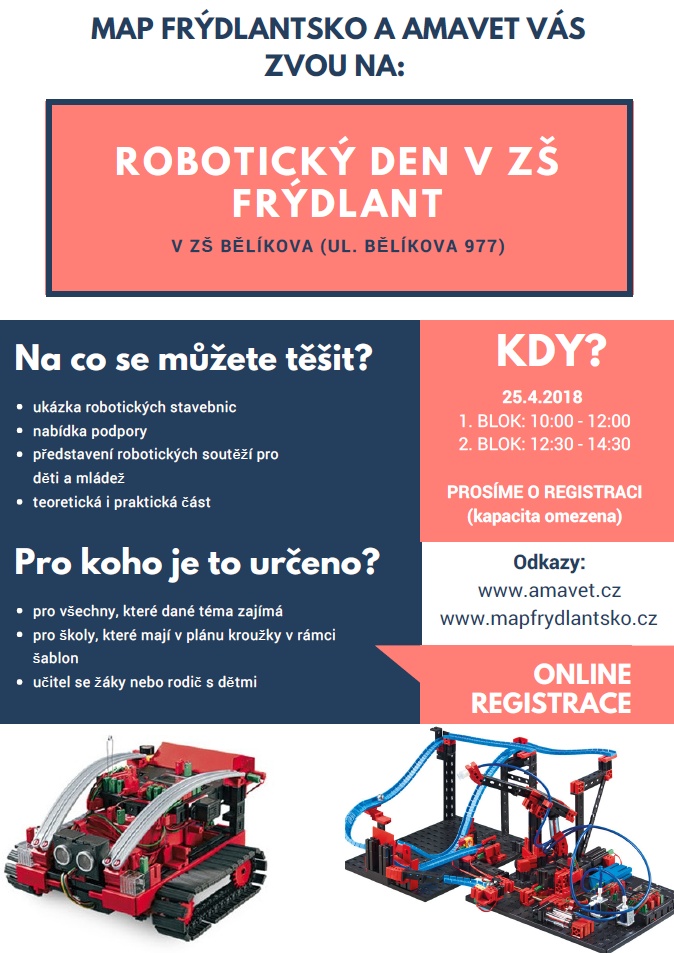 Robotický den v ZŠ Frýdlant 2 robot