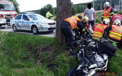 Právě pro Tebe / Kavárna a pekárna 26 Motorkář narazil do stromu, do nemocnice letěl vrtulníkem
